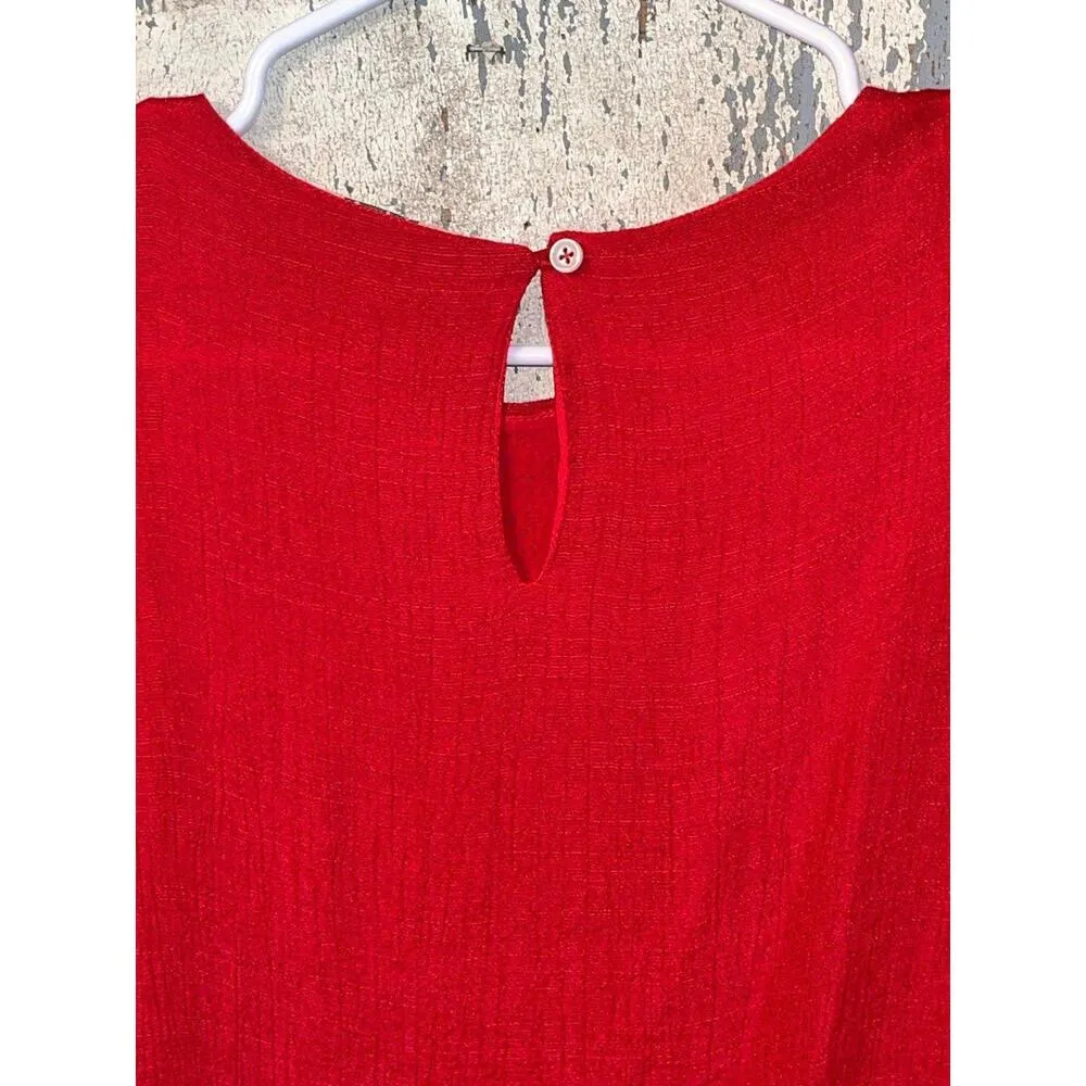 Umgee  Red embroidered dress, size Medium, above knee - Image 4