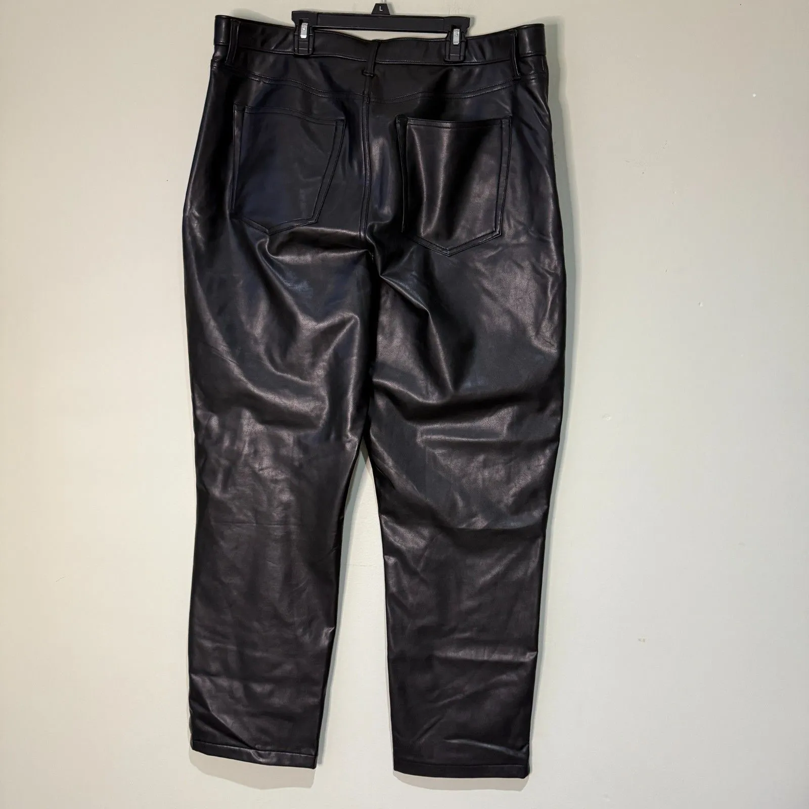 Abercrombie and Fitch Vegan Leather 90s‎ Straight Pant NWT 34/18R - Image 3