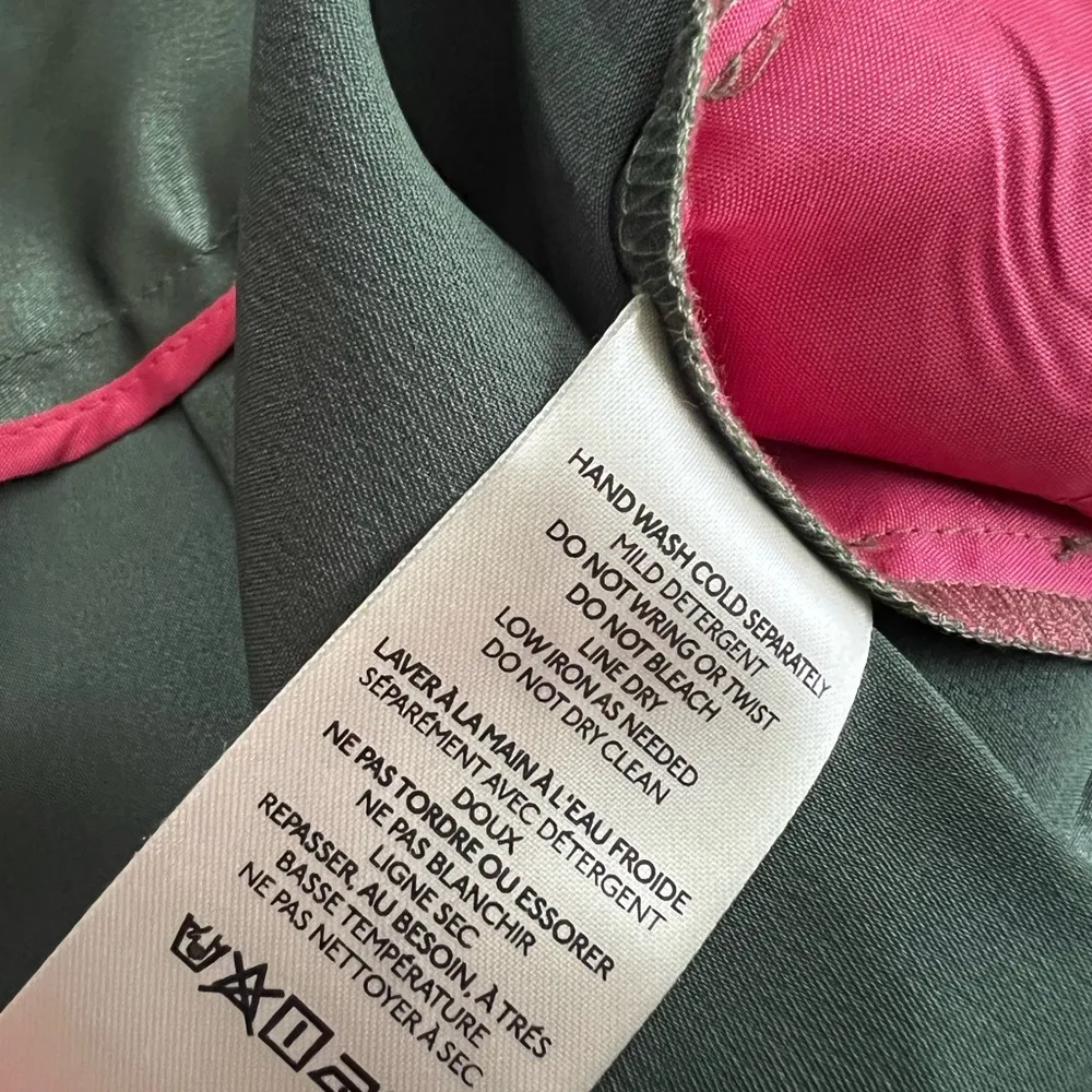 ANTHROPOLOGIE Maeve Parachute Satin Jogger Belted Green Pants Sz 14 - Image 6