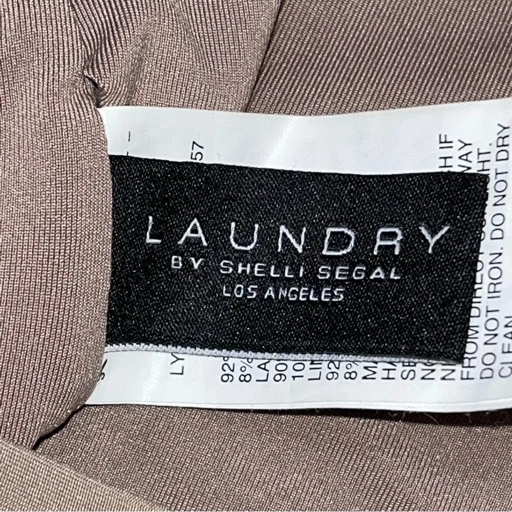 Laundry by Shelli Segal Tan Plunge Crochet Detail One Piece Swimsuit - Image 5