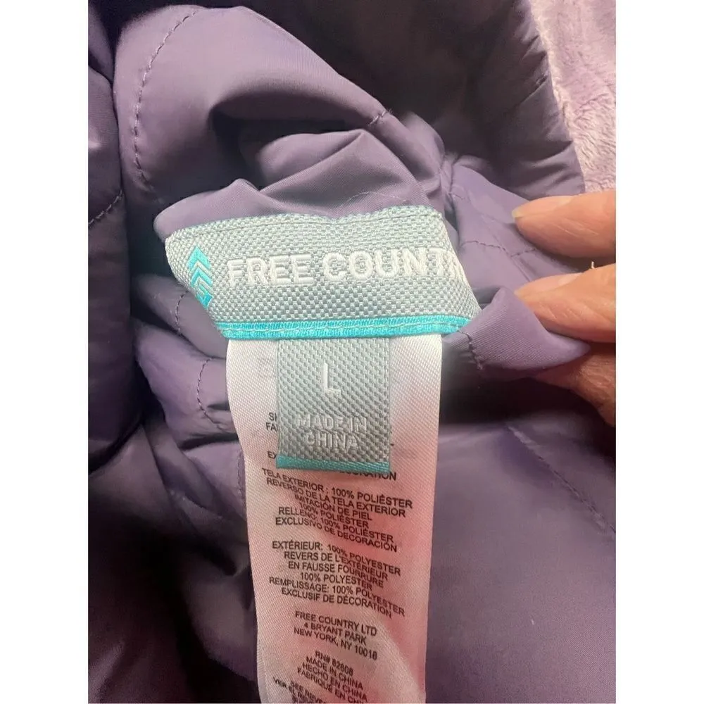 Free Country Womans Reversible Vest Smoky Grape Sz L NWT - Image 4