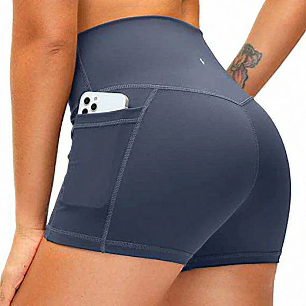 SOOTHFEEL High Waist Yoga Shorts with Side Pockets Tummy Control Size‎ Small - Image 2