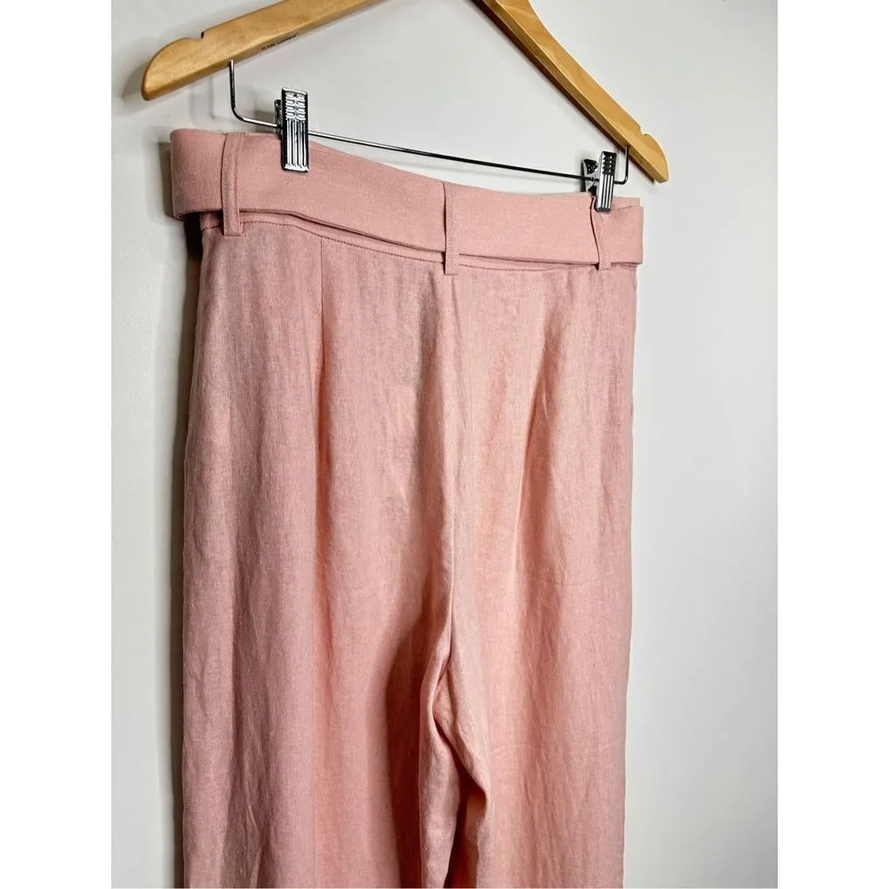 Bardot Pants Womens Lenny Pant in Latte Pink Size Medium‎ Linen Blend NWT - Image 7