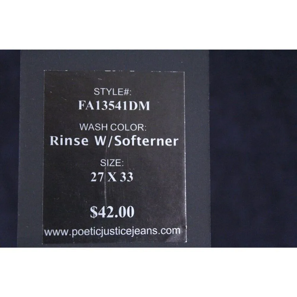 Poetic Justice Jeans Womens Bootcut Sz 27x33 NWT Dark Wash Lexi Blue - Image 6