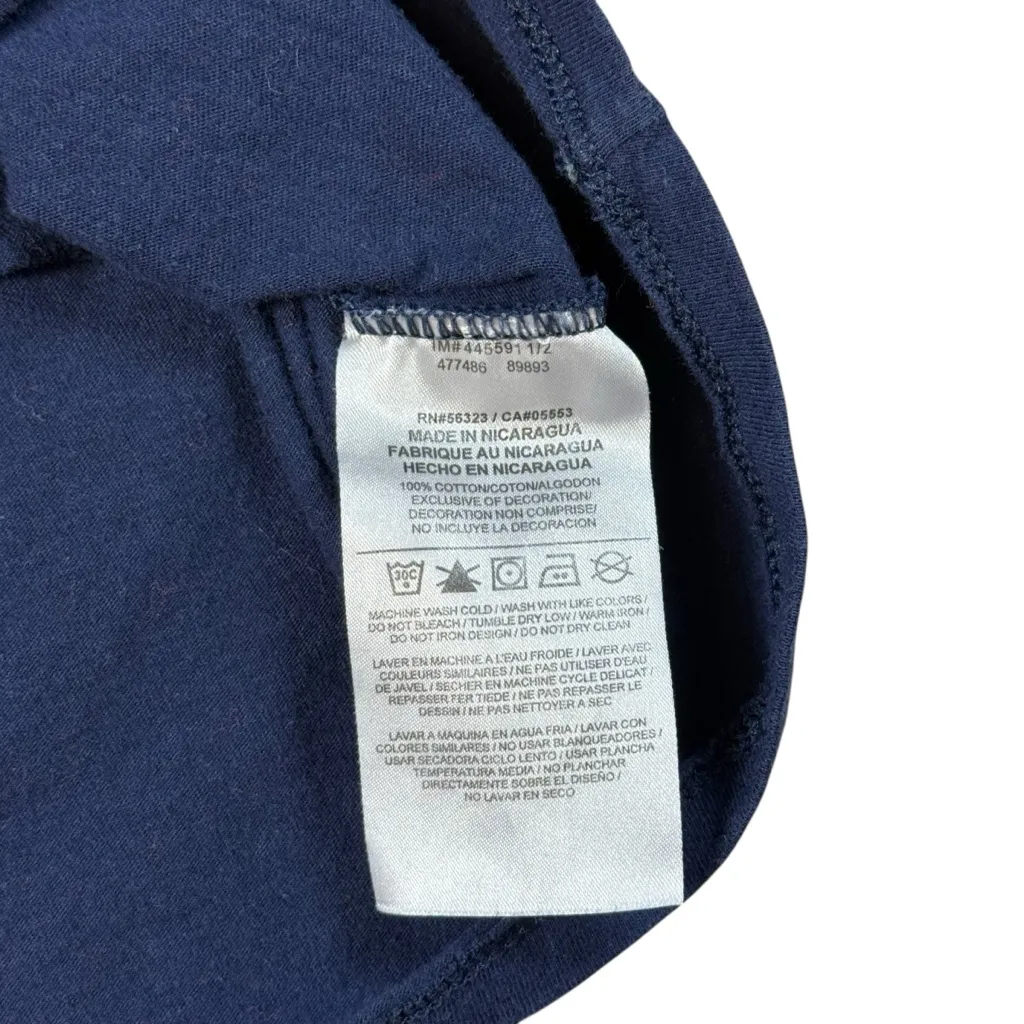 Nike Navy Blue Graphic Print Logo Short Sleeve T-Shirt Women’s Size Large - Image 3