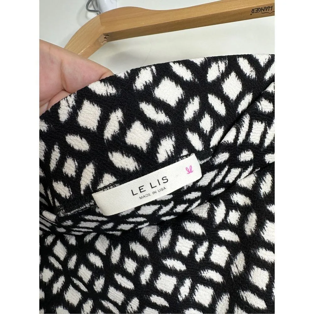 Le lis Skirt Womens Geometrical A-line Black/White Mini Size Medium Petite - Image 6