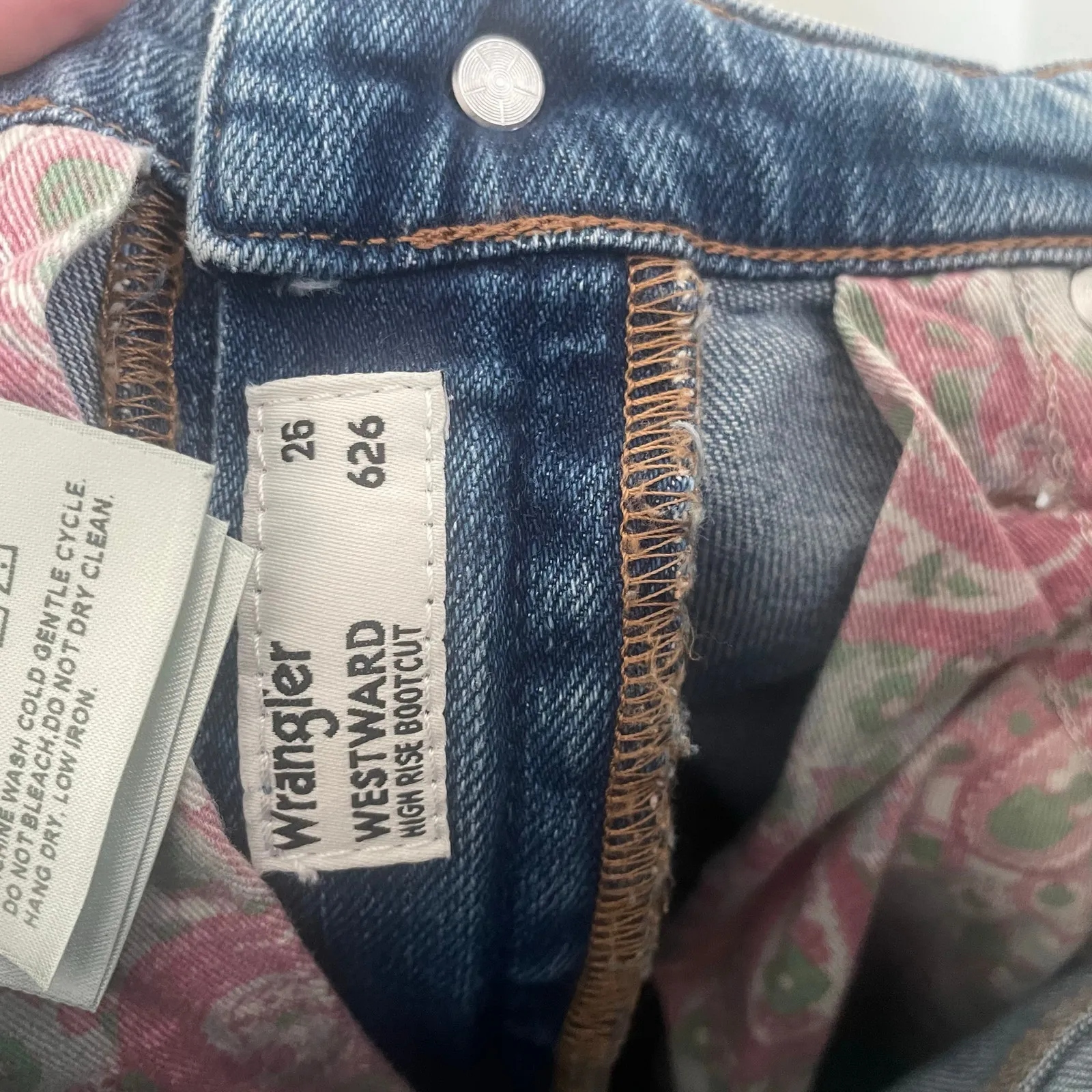 Wrangler x Fender Westward 626 High Rise Bootcut Jeans 26x32 Blue Size 26 - Image 13