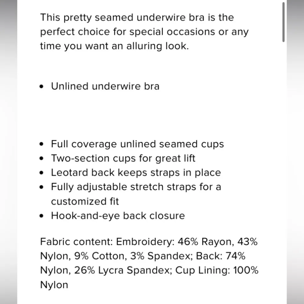 Wacoal White 85720 Renaissance Rose Sheer Underwire Bra NEW 40DDD - Image 8