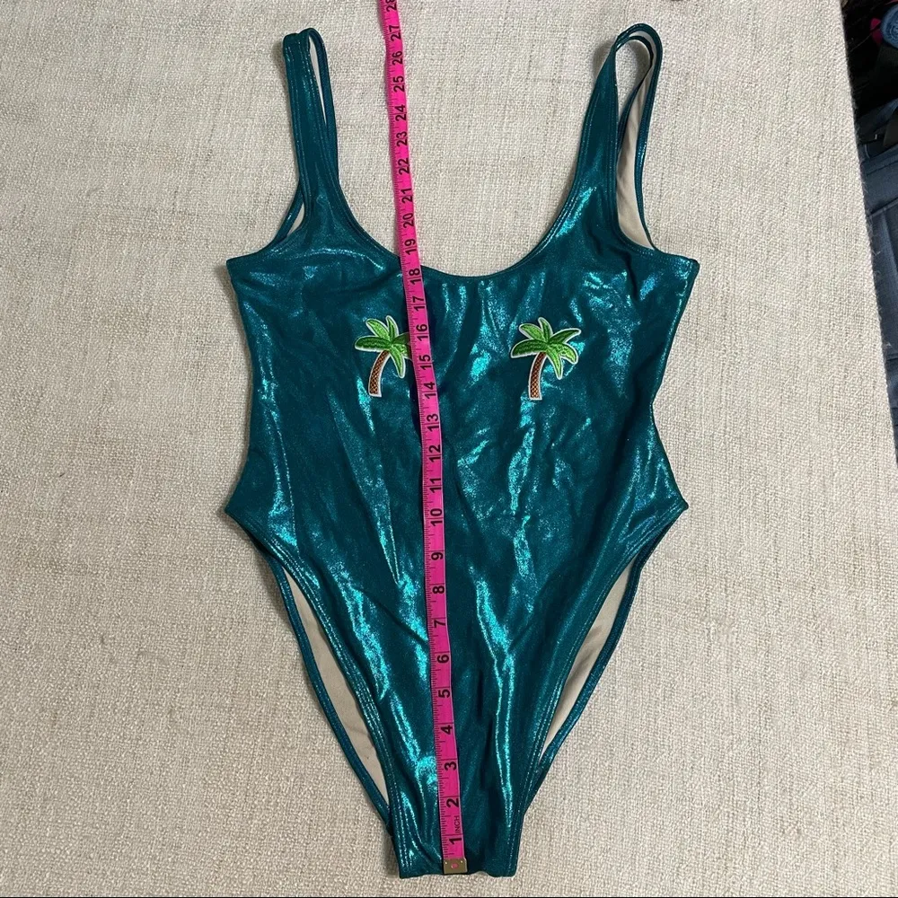 Private Label One Piece Swimsuit Green Size M - Image 15