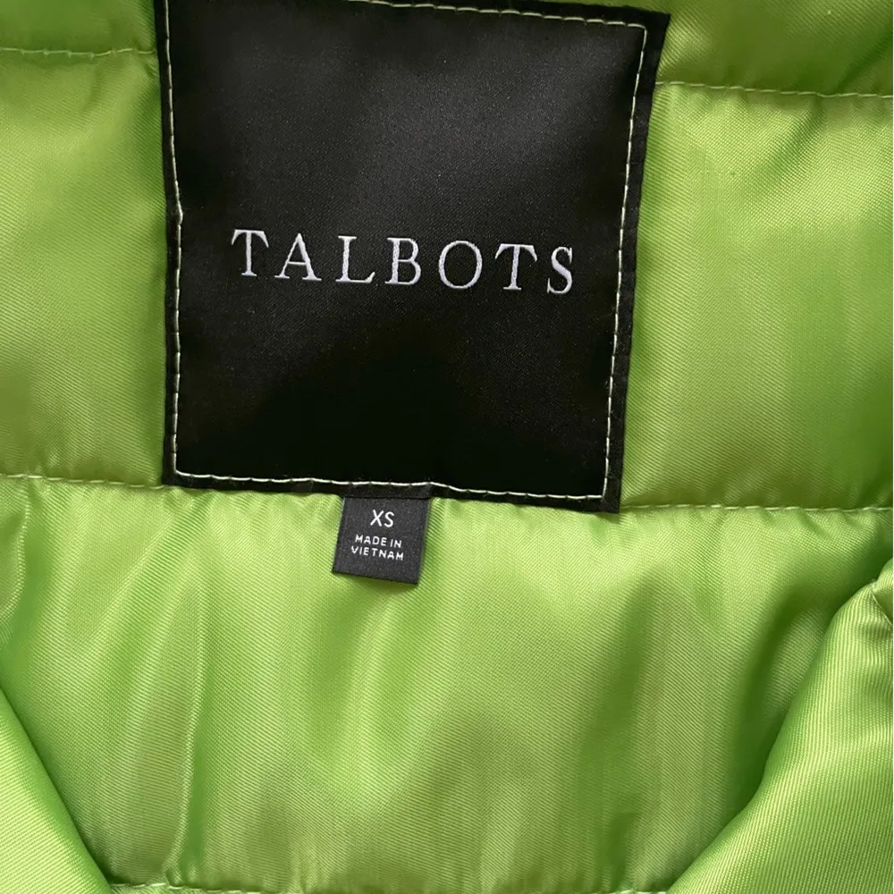 ✨HP✨ NWT Talbot’s Lime Green Quilted Button Up Jacket Sz XS - Image 5