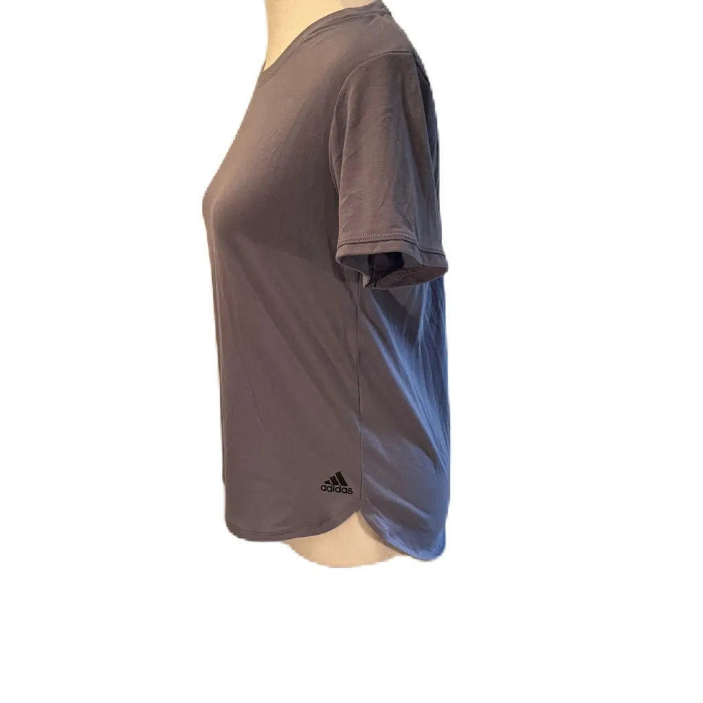 Adidas Purple Training Aeroready Short Sleeve Crew Neck Women's Tee Size Small - Image 3