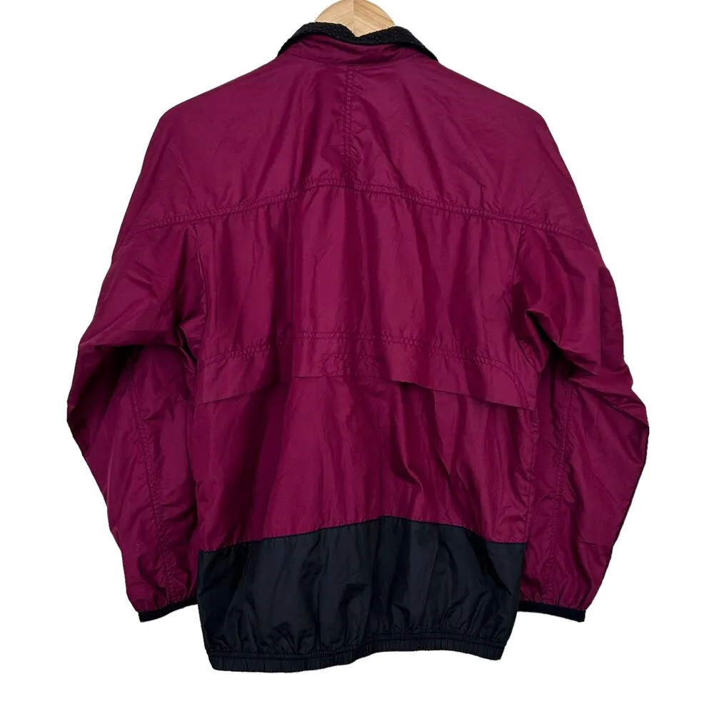 Vintage 90s Nike Maroon Full Zip Windbreaker Sz 6-8 - Image 4