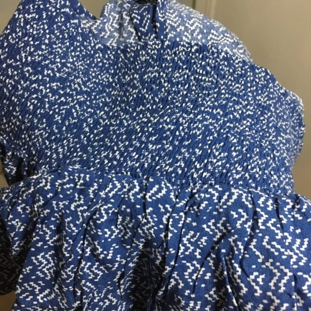 NWT Blue White Ruffle Mini Skirt New - Image 5