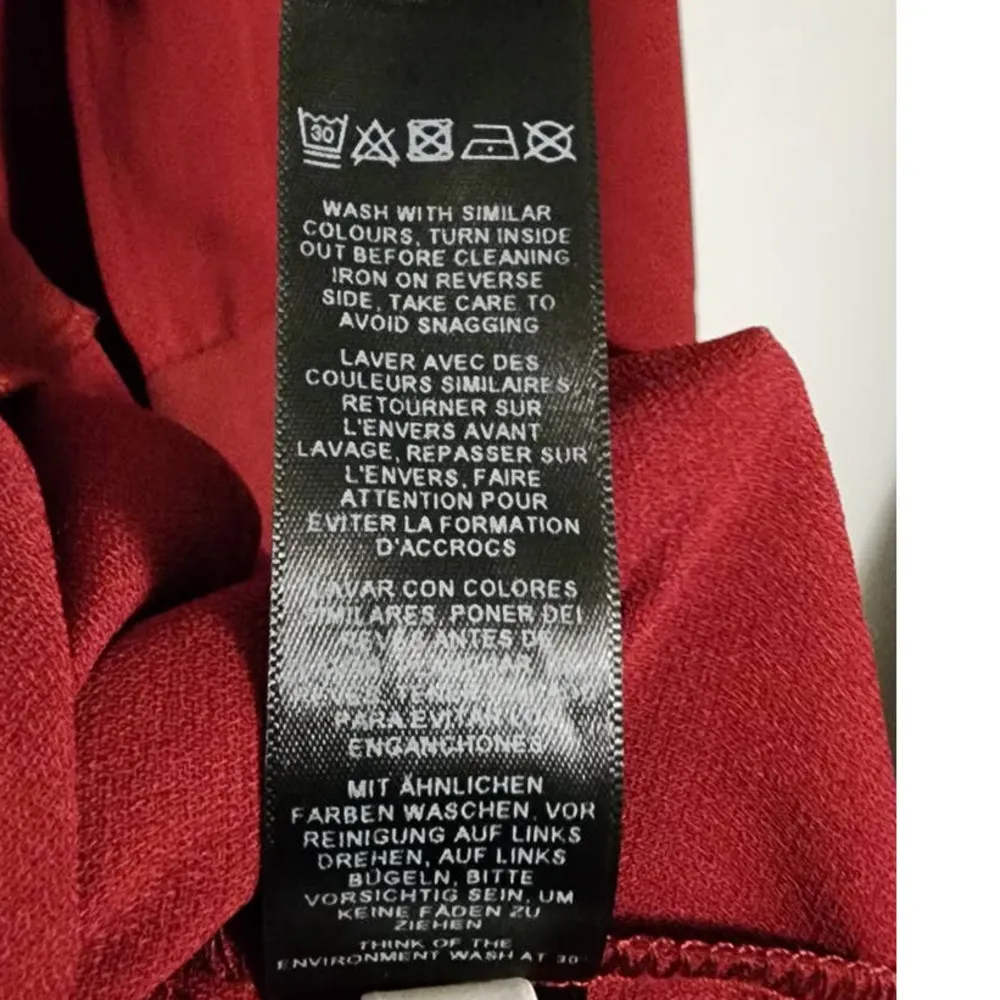 ASOS DESIGN Tall Jumpsuit with Kimono Sleeve and Peg Leg in Wine Red 4 NEW - Image 8