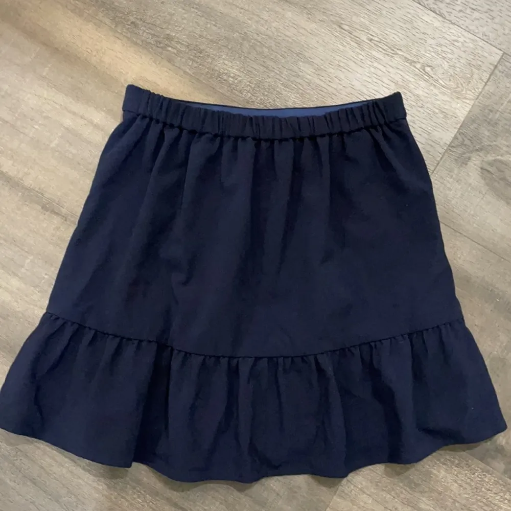 J. Crew navy flounce ruffle mercantile skirt NEW - Image 8