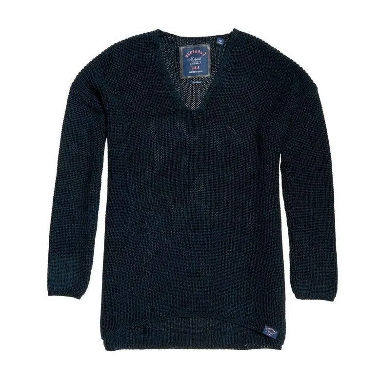 SUPERDRY MIDWEST PARKS ALMETA V NECK CHUNKY OVERSIZED JUMPER SWEATER NWOT SIZE M - Image 2