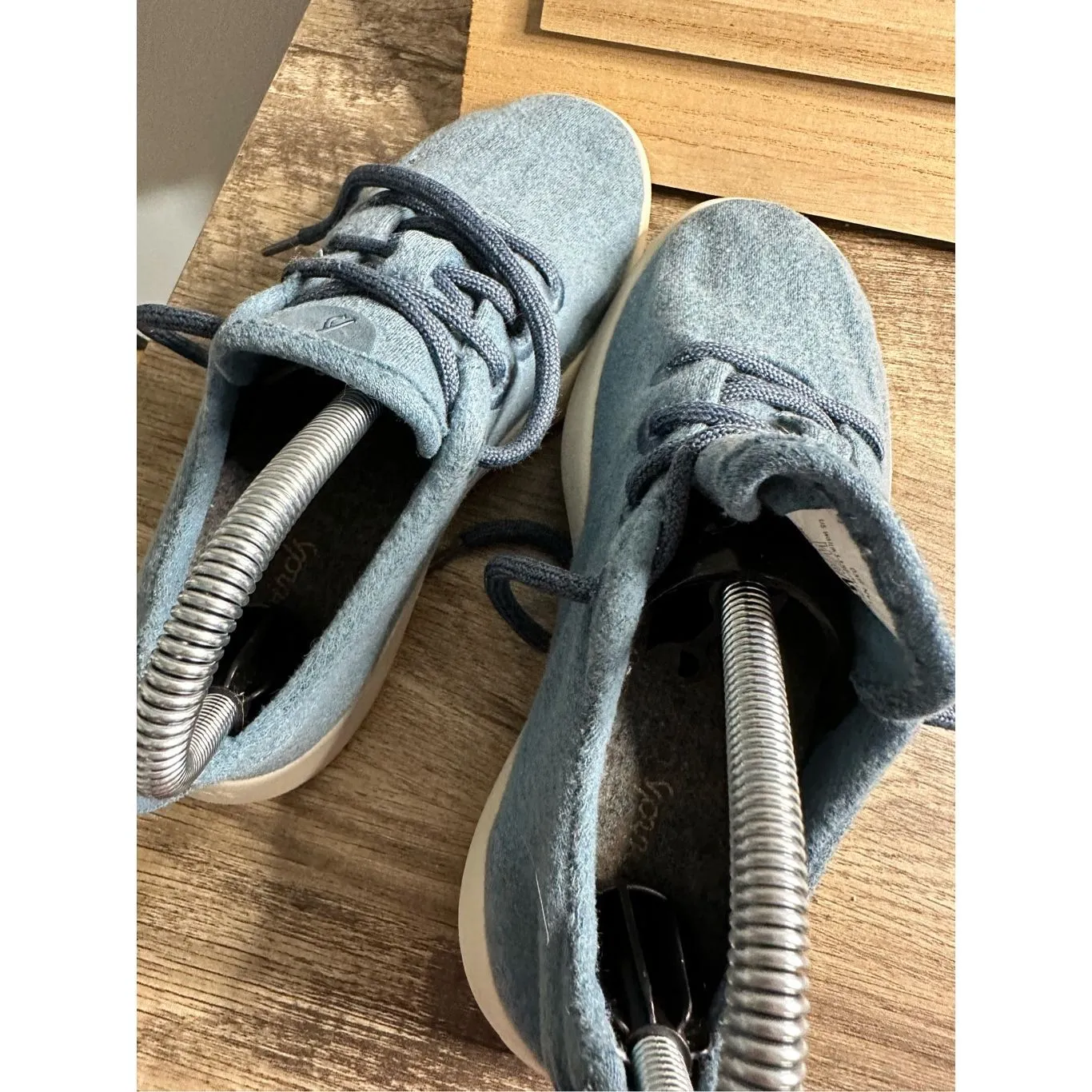 Allbirds Women’s Blue Wool Runner Sneakers Shoes Size 6 - Image 8