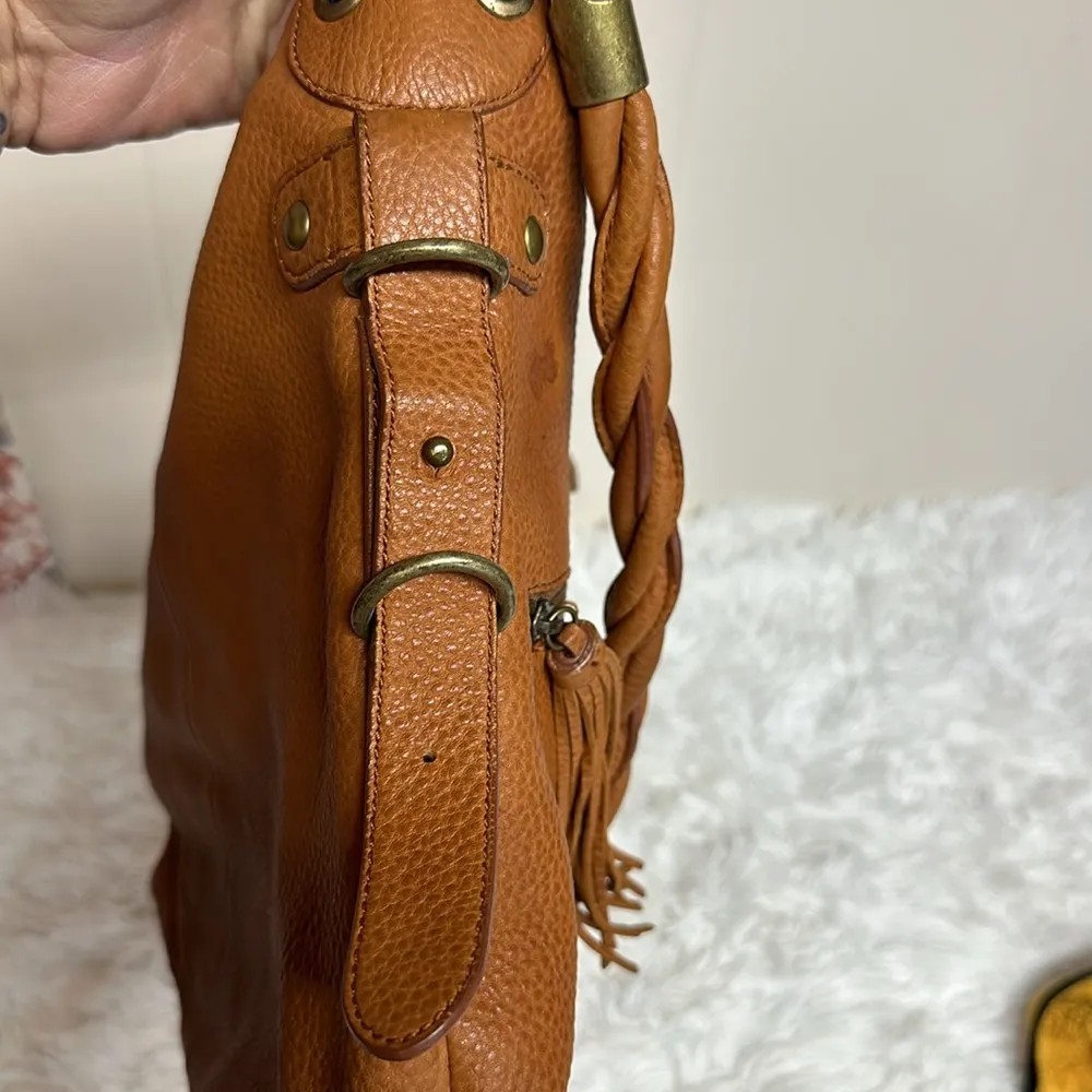 Alfani Leather Shoulder Bag with Braided Handle - Image 4