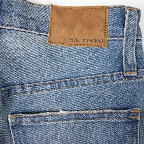 Madewell Rivet & Thread Cali Demi-Boot Jeans in Shetland Wash,  made in USA,‎ 25 - Image 13
