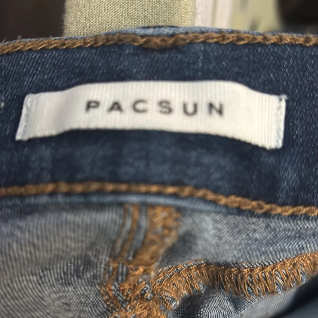 PacSun Blue Super High Rise Jeggings 28 Classic Casual Preppy Minimalist Boho - Image 10