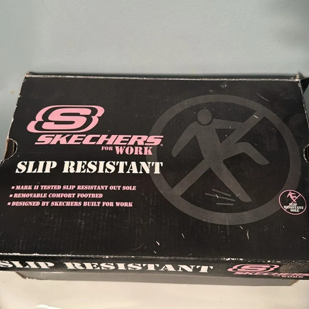 SKECHERS D’LITE SLIP RESISTANT COMPOSITE FOR WORK SHOES SIZE 7 - Image 11