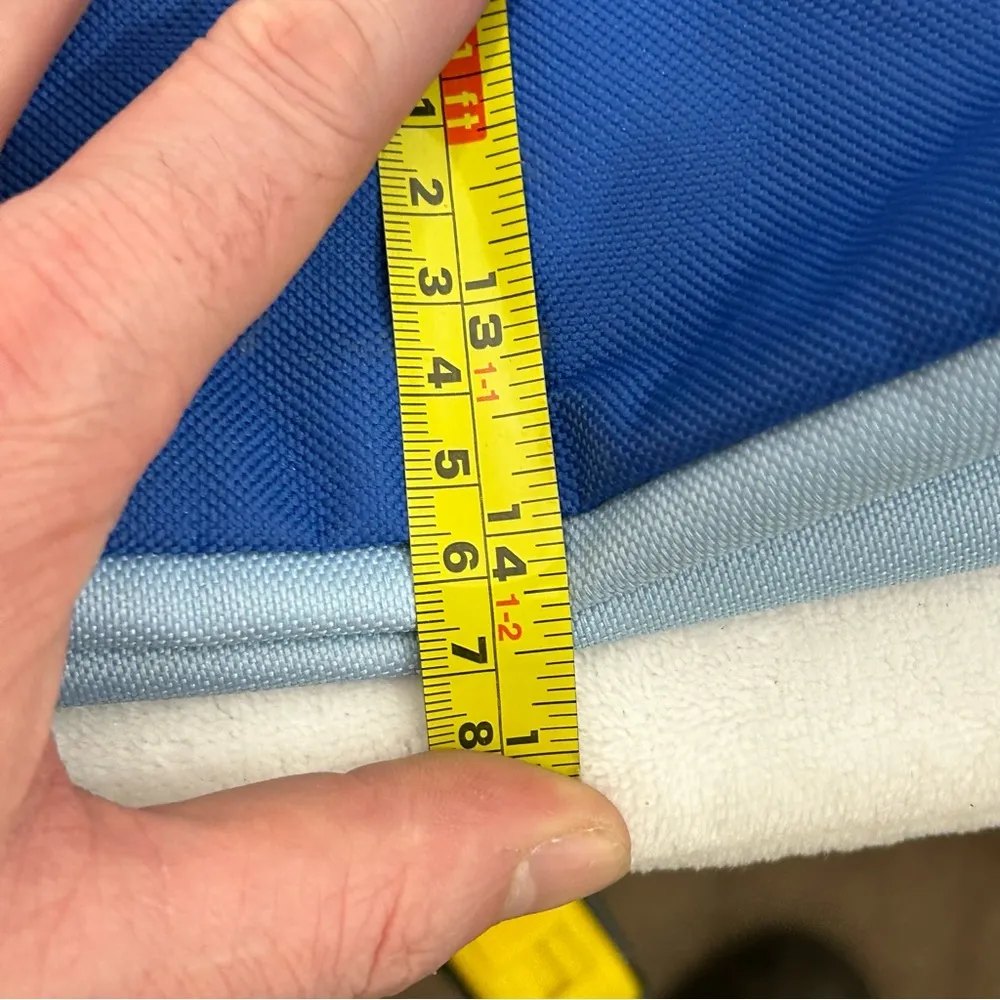 Vintage 2008 Los Angeles LA Dodgers 50th Anniversary Beach Blue Zip Top Tote Bag - Image 4