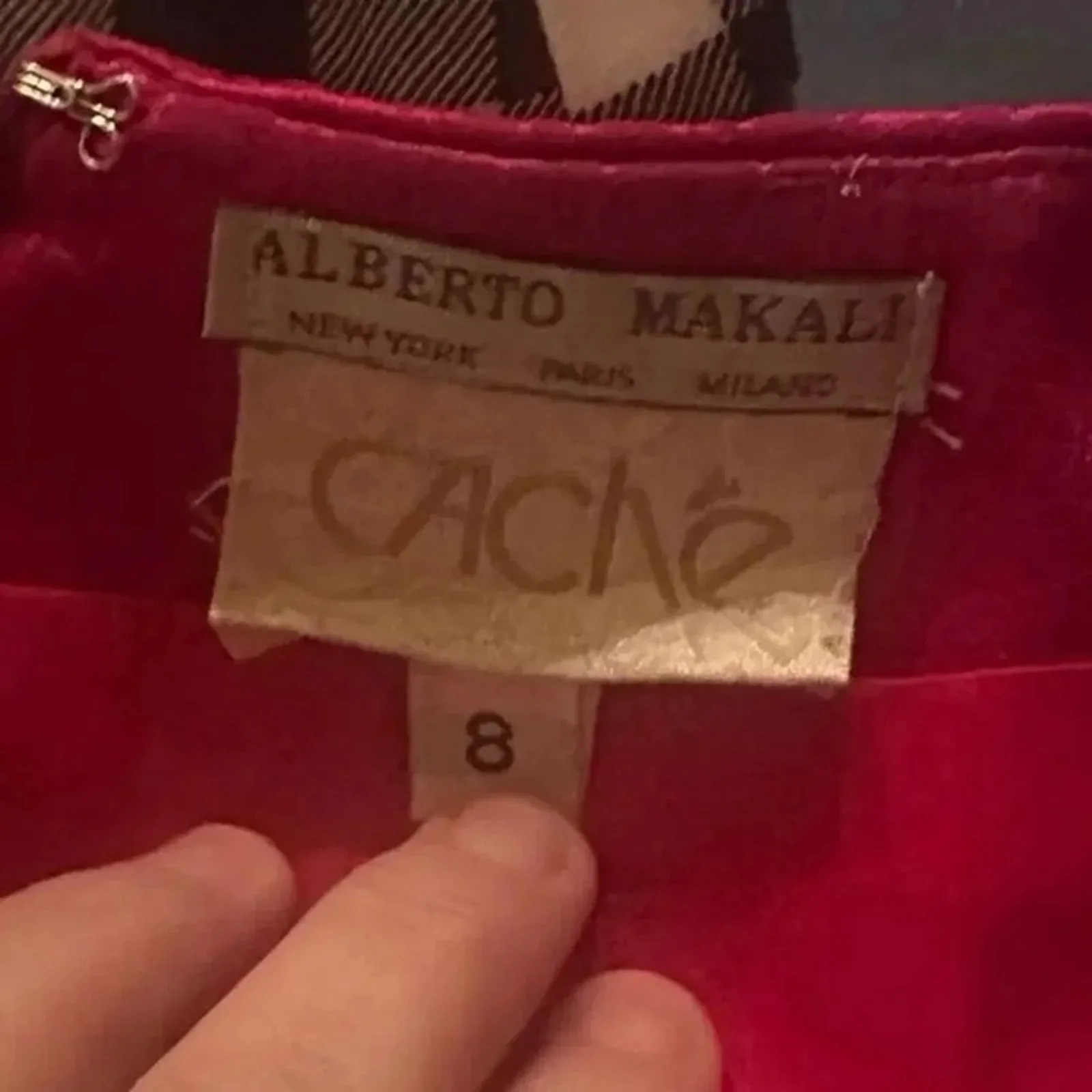 Cache Women’s Hot Pink Textured A-Line Skirt Size 8 Career Cocktail Party - Image 4