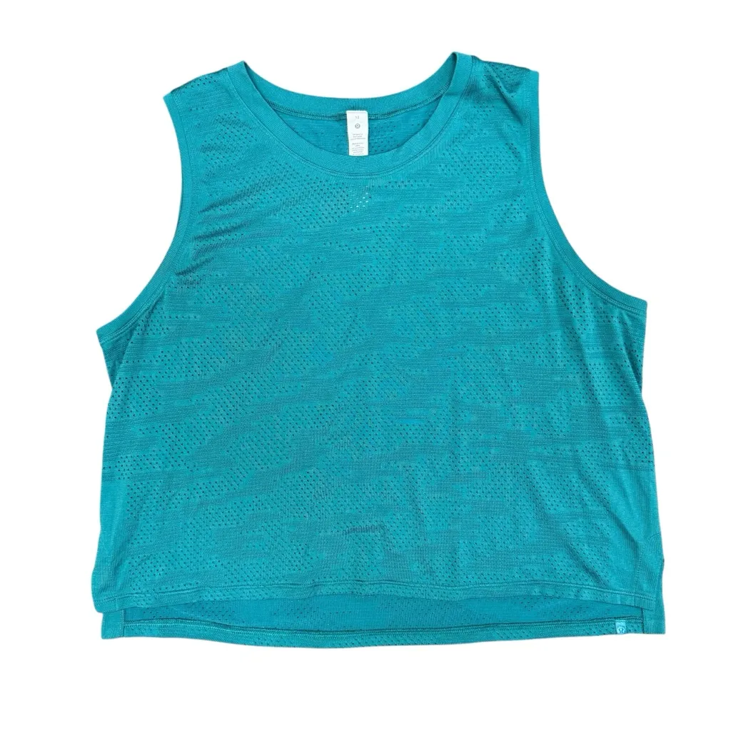 Lululemon Train to Be Tank Top Sleeveless Shirt Dot Camo Teal Lagoon 12 - Image 6