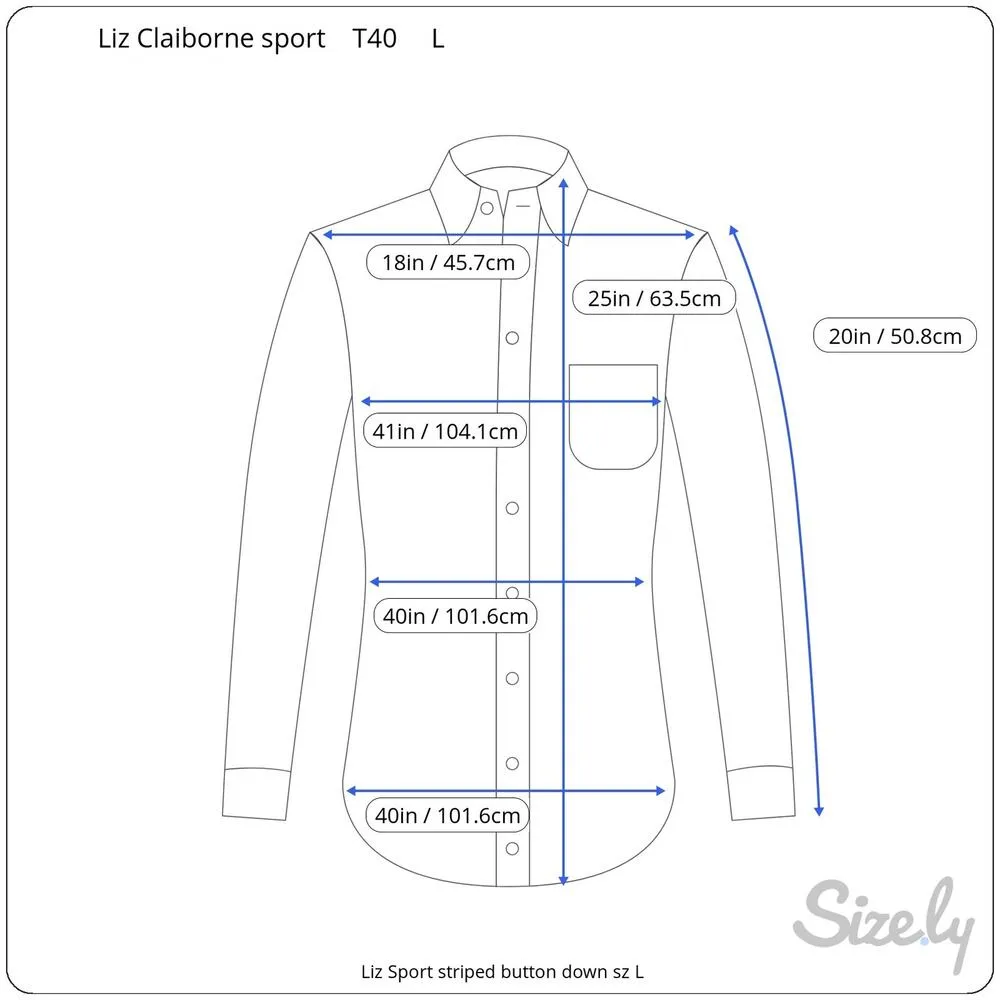 Liz Sport striped button down yellow pink green - Image 2