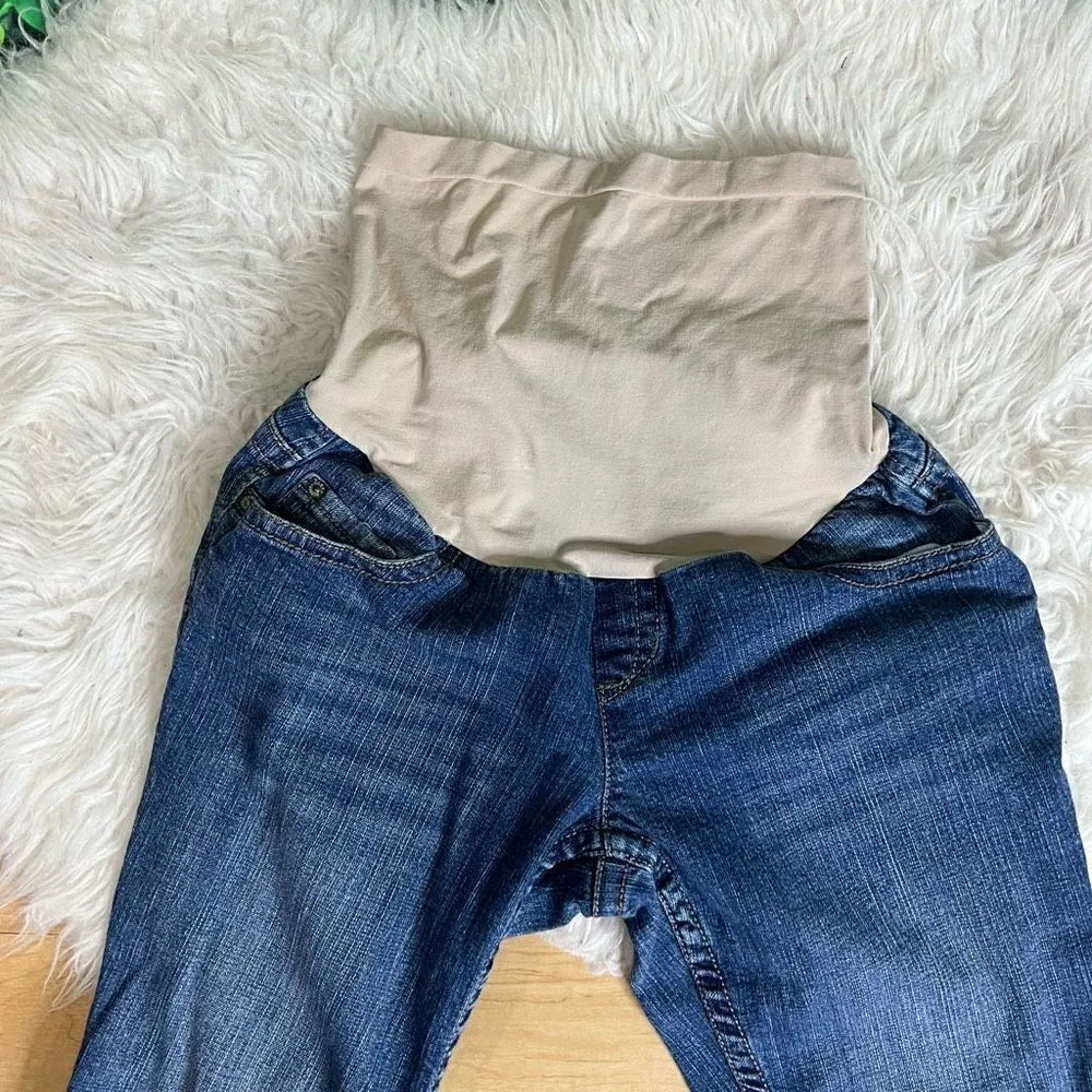Motherhood Maternity casual blue jeans size M pregnancy pants bottoms - Image 4
