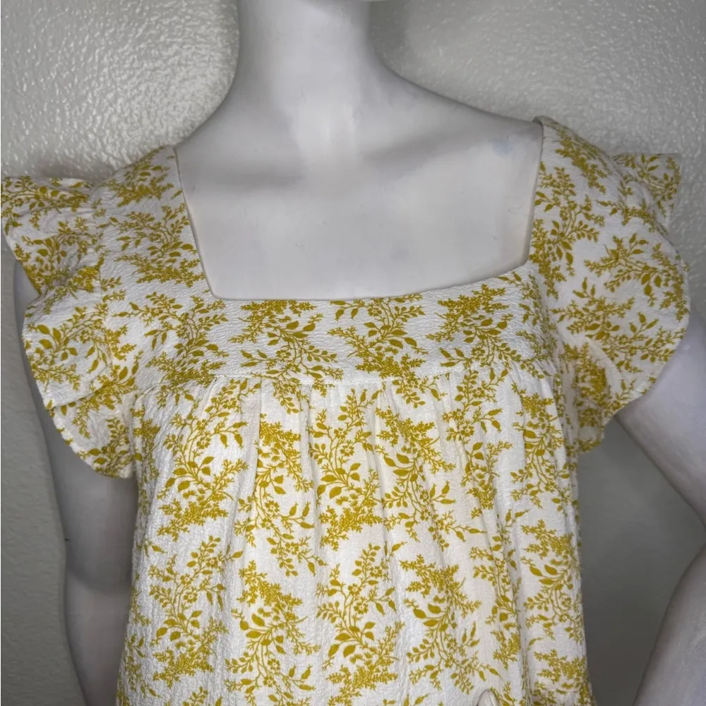 Ces Femme Dress Size Medium In Yellow Floral. #94 - Image 4