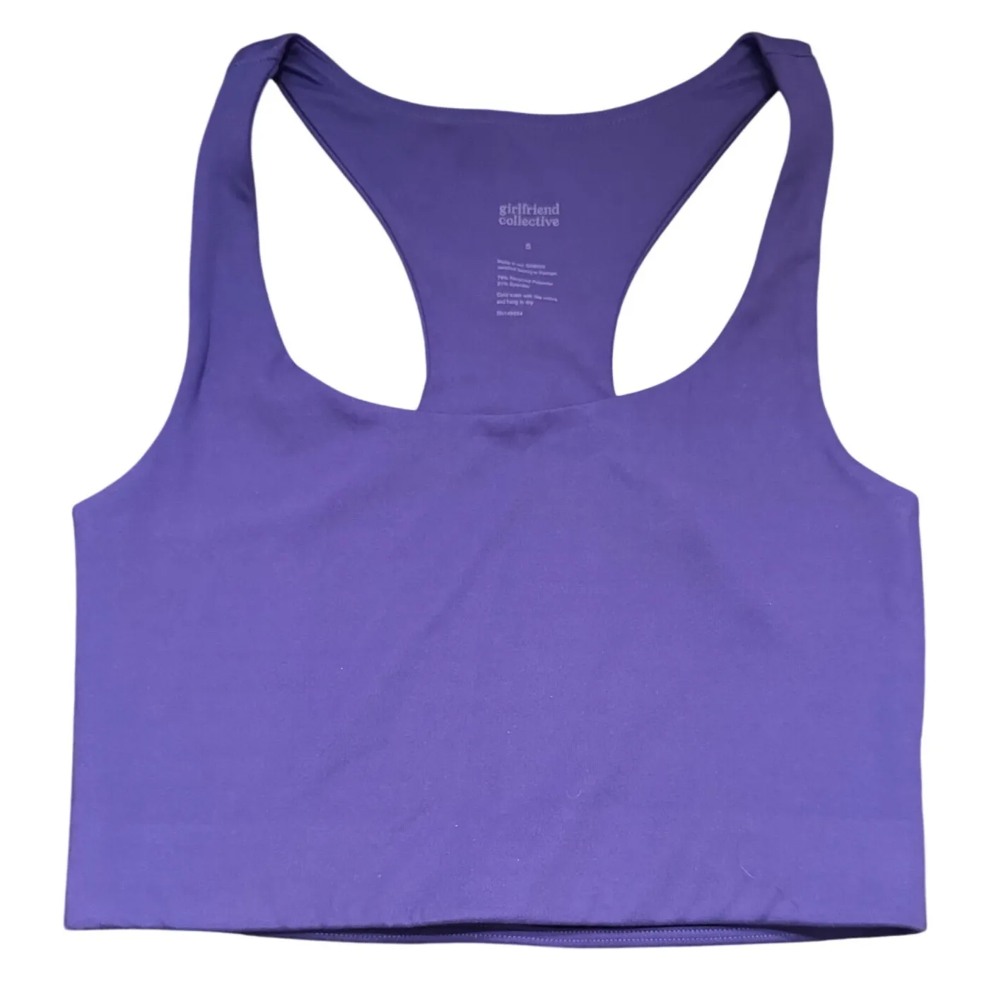 Girlfriend Collective Paloma Small Sports Bra Crop Lot Purple Orange Racerback - Image 7