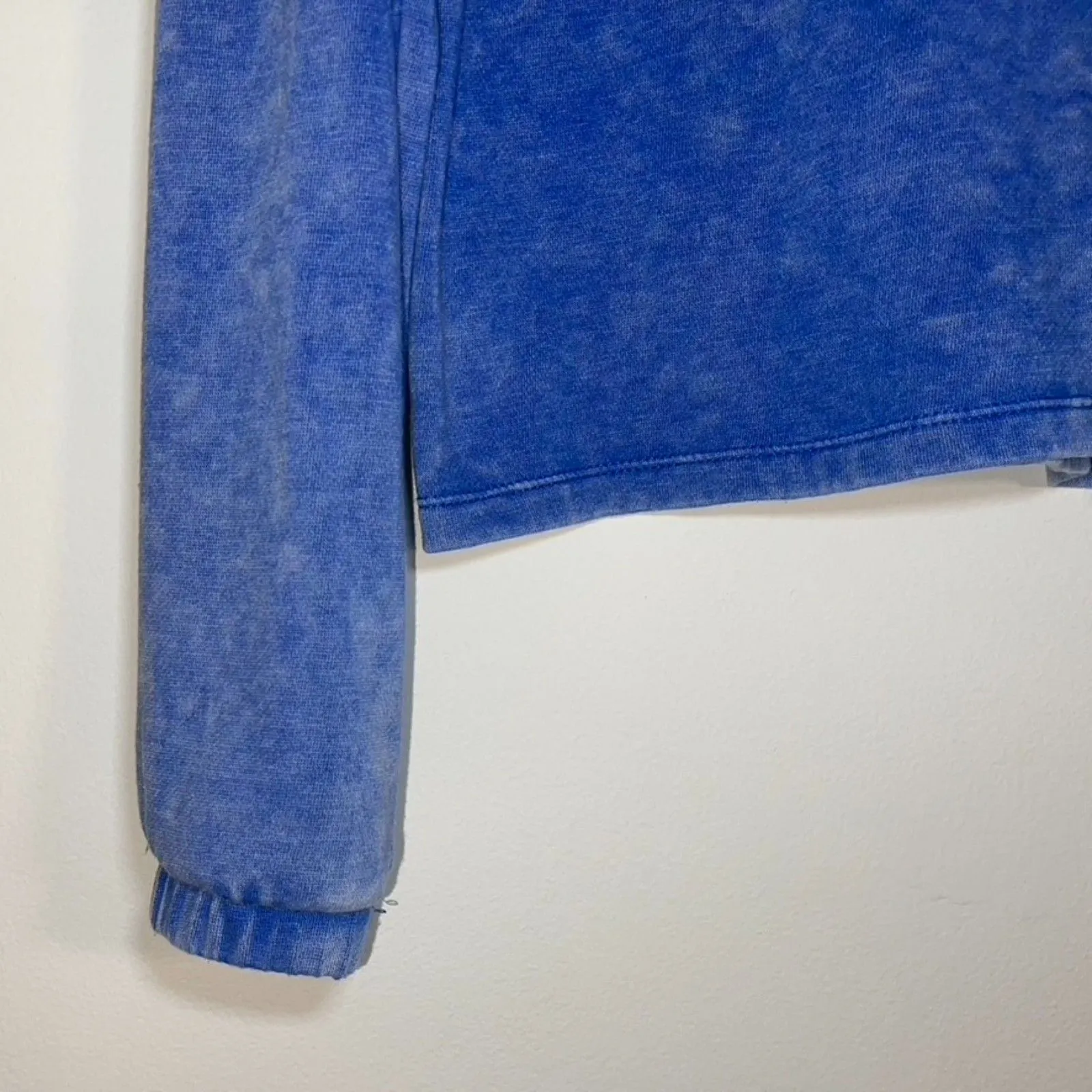 SO Lounge Life | Blue Stonewashed  Quarter Zip Sweatshirt | Medium - Image 5