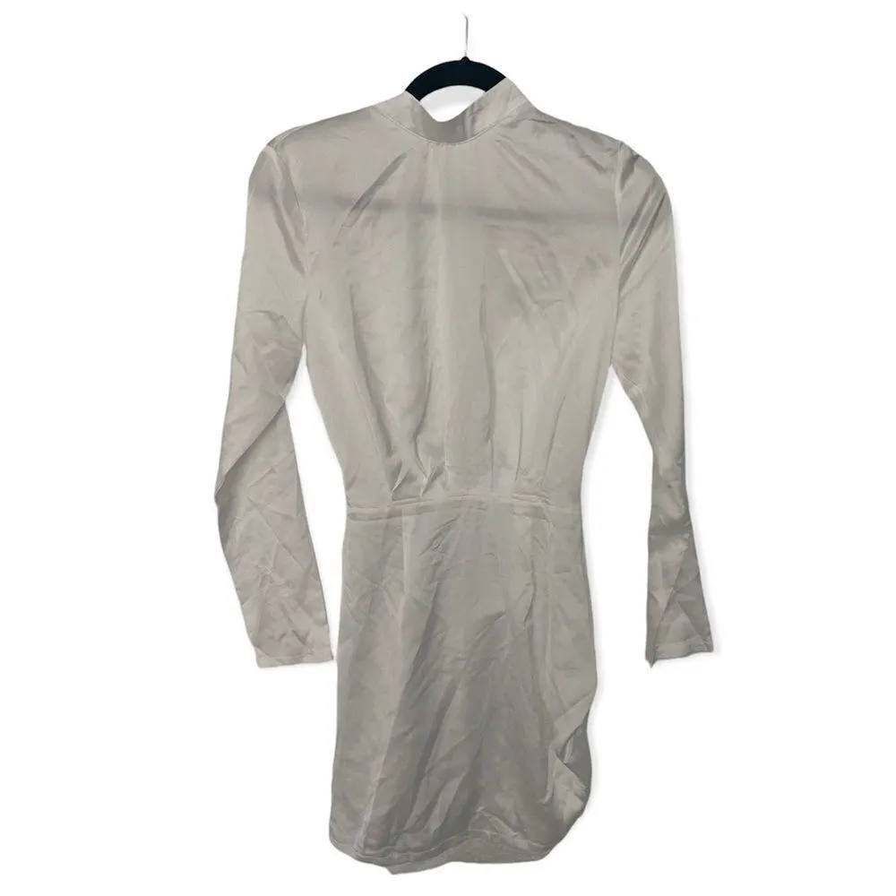 I saw it first SZ 6 satin & lace open back bodycon dress - Image 3