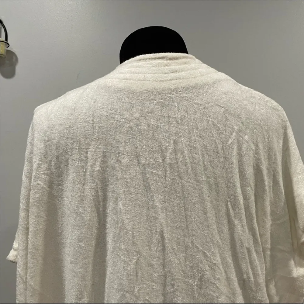 Simon Miller Lono Cotton Modal Terry Wrap Tunic Kimono Small S White - Image 7