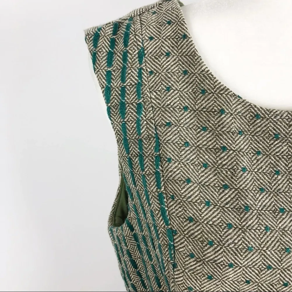 New Coconinno Vintage Berkeley Sleeveless Sweater Dress Size XL Green Wool - Image 4