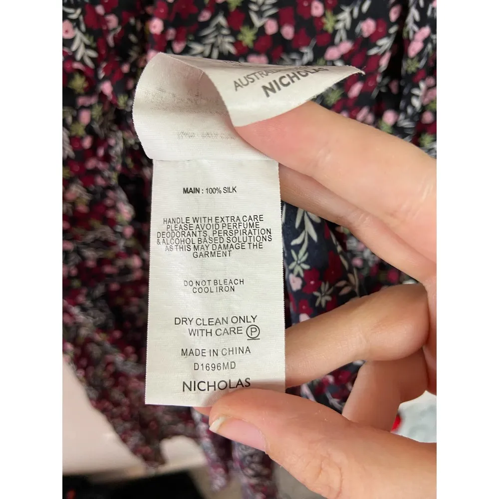 Nicholas silk midi floral dress size 2 - Image 4