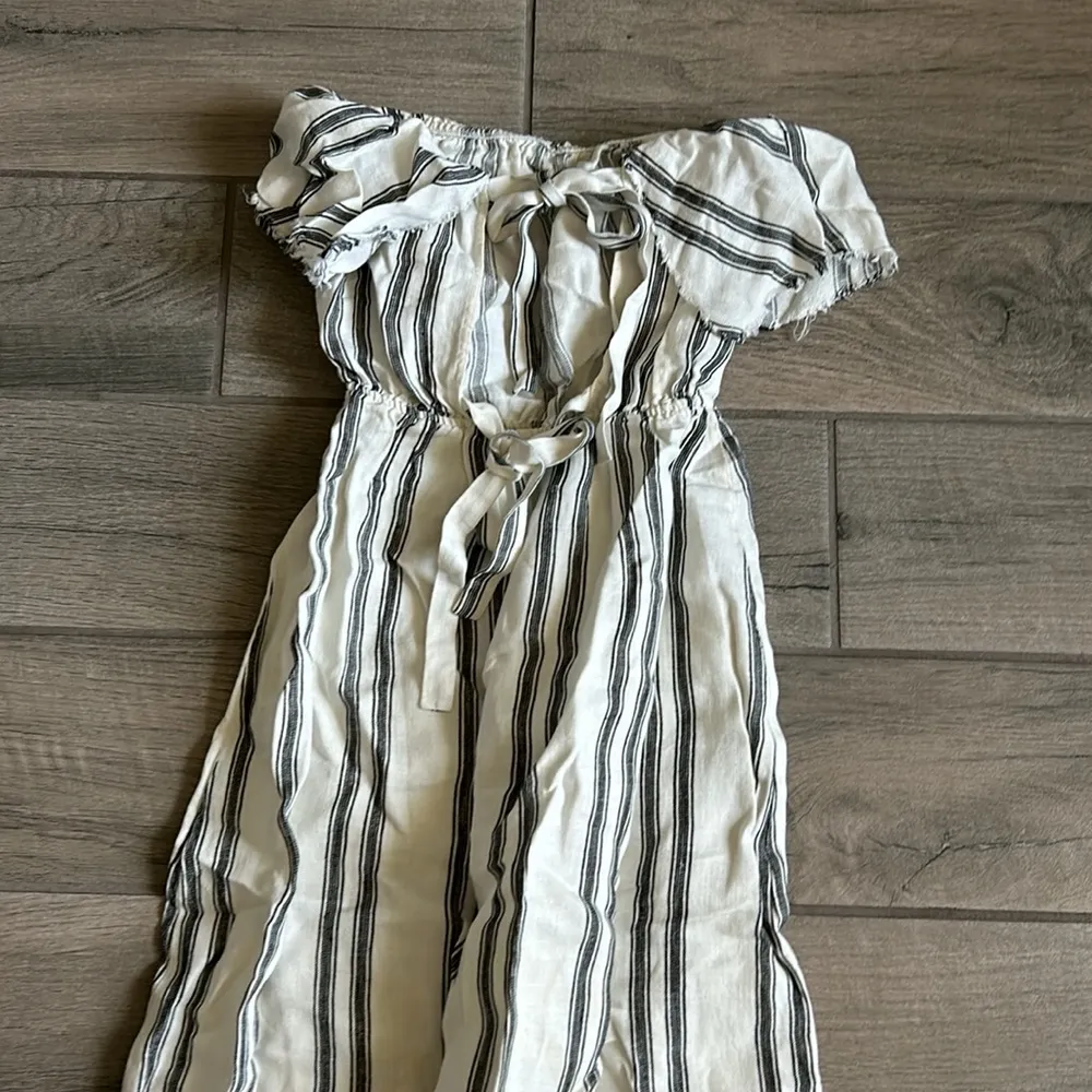 Reformation stripe strapless dress - Image 4