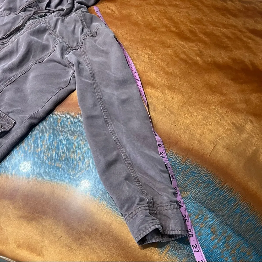 American Eagle Outfitters Utility hooded Jacket small lightweight purple pink - Image 9