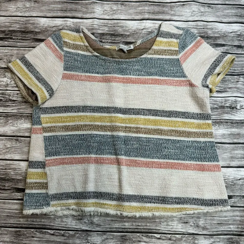 Green Envelope Los Angeles Women's Thick Textured Causal T Tee Shirt L LG Large Blue - Image 3