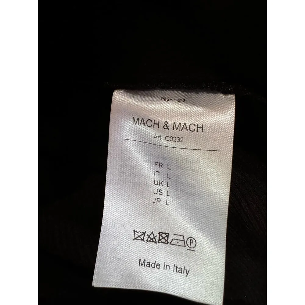 Mach & Mach bodycon  Ribbed Cutout Long Sleeve Sweater Dress size L - Image 12