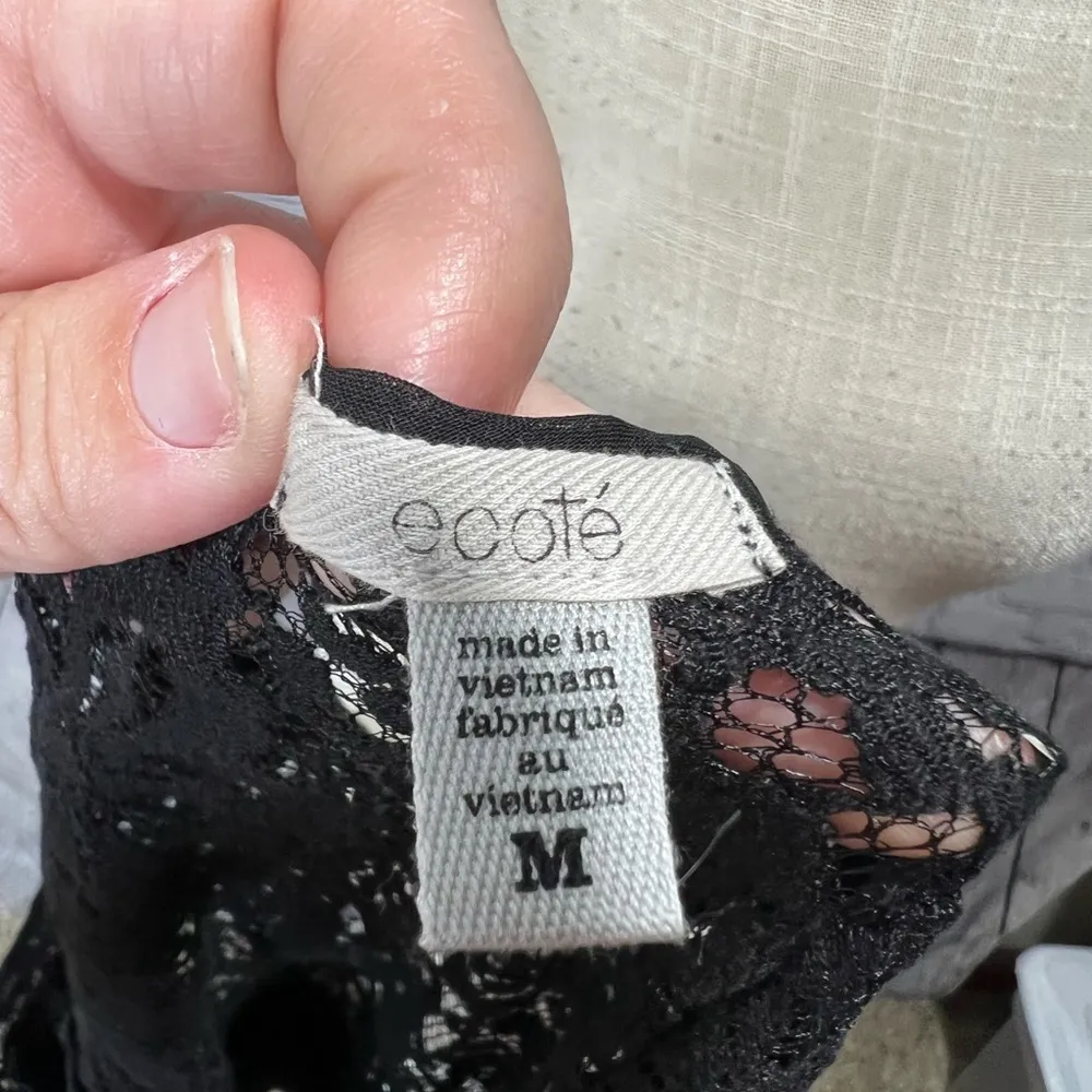 Ecote urban outfitters lace and velour mini dress size med - Image 9