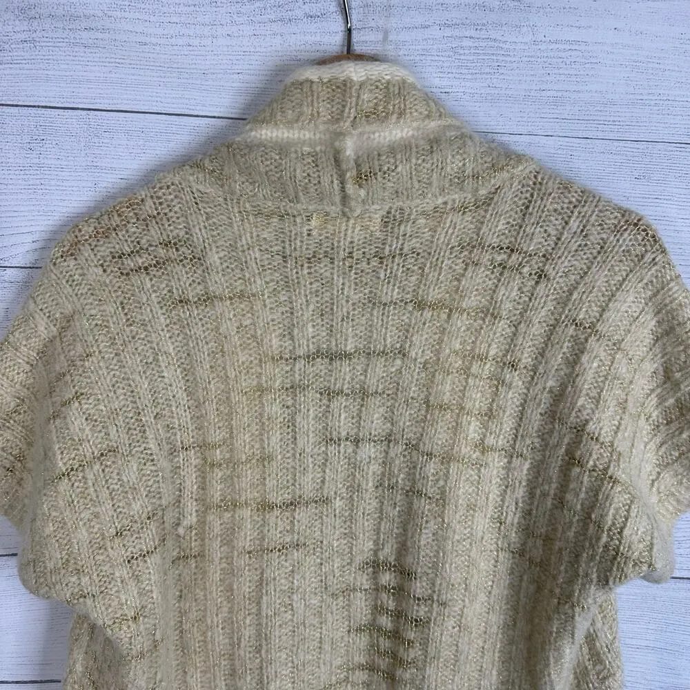 Sleeping on Snow Anthro Womens size Small Cardigan Bolero Angora Wool Sweater - Image 6