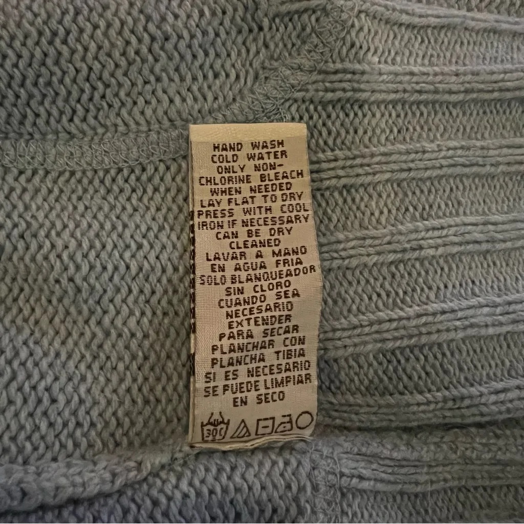 Polo Jeans 1967 Ralph Lauren Medium Cardigan Sweater Cotton Blend Light Blue - Image 6