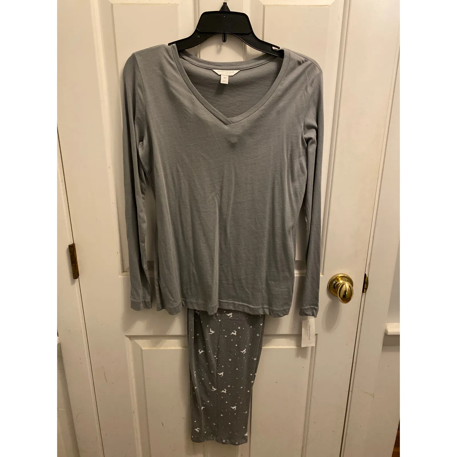 Charter Club Intimates Womens Size XS Grey 2 Piece Loungewear Set Cotton Comfort - Image 2