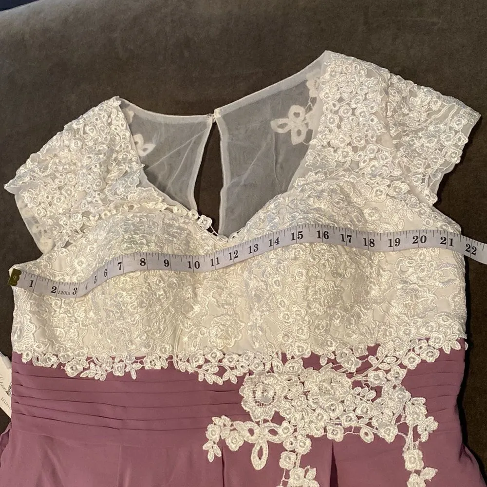 Women’s Ivory Lace Top Chiffon V - Image 10