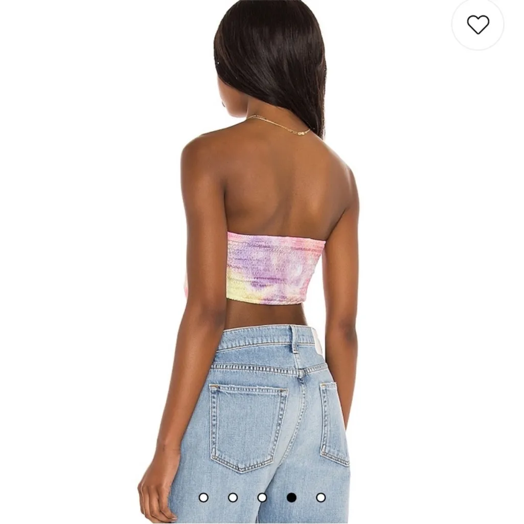 Superdown Strapless Bandanna Tie Dye Tube Top - Image 3