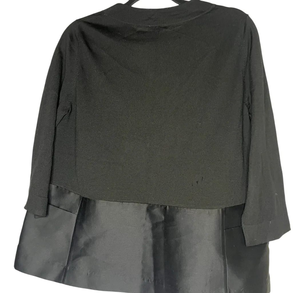 COS Black Tunic Top with satin hem pockets M - Image 2