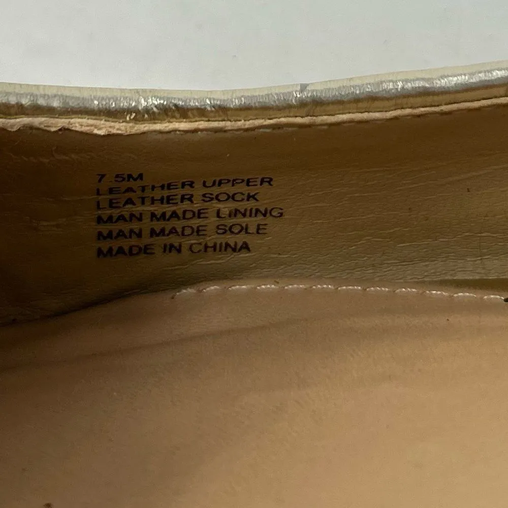 Antonio‎ Melani gold tone ballet flats size 7.5 - Image 5