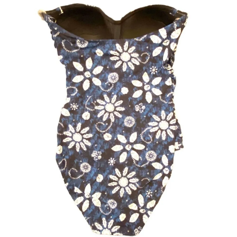 Bleu Rod Beattie Bandeau Shirred One Piece Swimsuit - Image 9